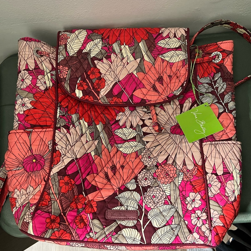 Pink and Coral Vera Bradley Backpakc